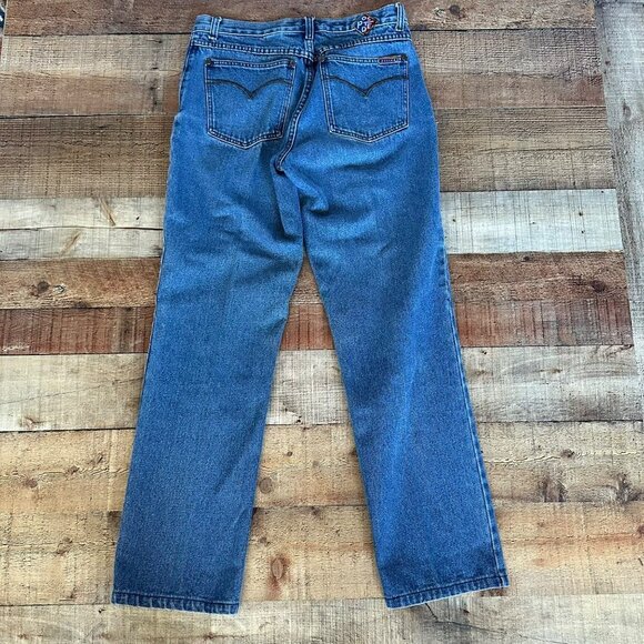 Posted Slim Low Rise Denim Jeans in Medium Wash Blue -11 - Picture 7 of 11